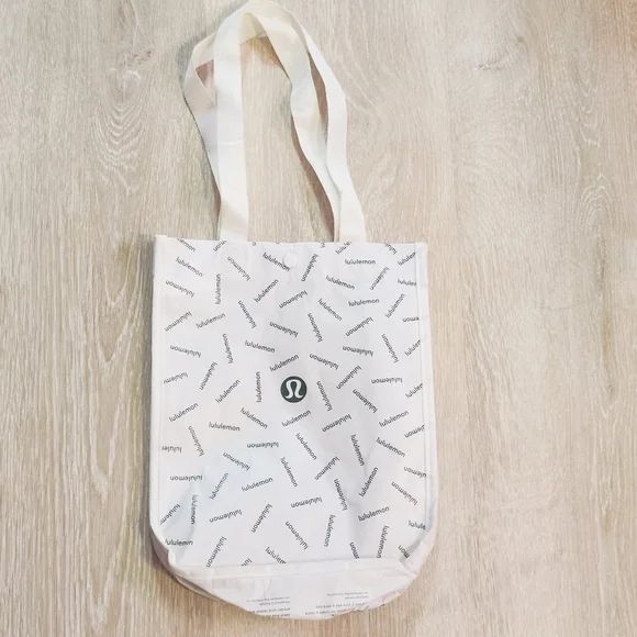 lululemon athletica Bags Lululemon White Graphic Logo Reusable